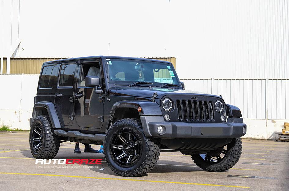 JEEP WRANGLER GD12 GLOSS BLACK MILLED